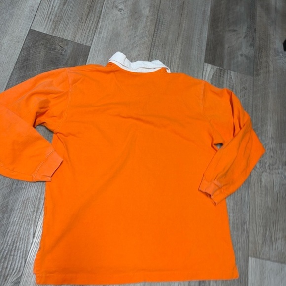 Vintage Eddie Bauer bright Orange heavy polo long sleeve shirt Med - Picture 6 of 6